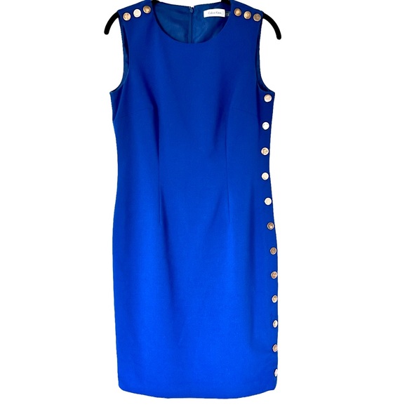 Calvin Klein Dresses & Skirts - Calvin Klein Side Button Career Sheath Dress